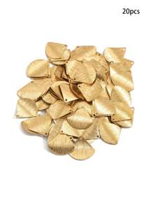 Set da 20 pezzi Orecchini a forma di ventaglio in ottone naturale asimmetrico con un foro spazzolato per fai-da-te, collane e pendenti di moda