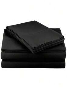 Bed Sheet Set 4 Piece Egyptian Comfort 1800 Count Ultra Soft Deep Pocket - 棕色 - 查看 9