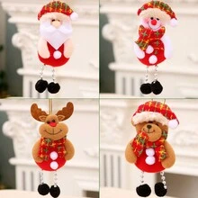 Đồ trang trí Giáng sinh 1 đồ trang trí Giáng sinh Ông già Noel Người tuyết Tuần lộc Búp bê sang trọng Mặt dây chuyền, Đồ trang trí cây thông Noel - nhiều màu - Xem 2