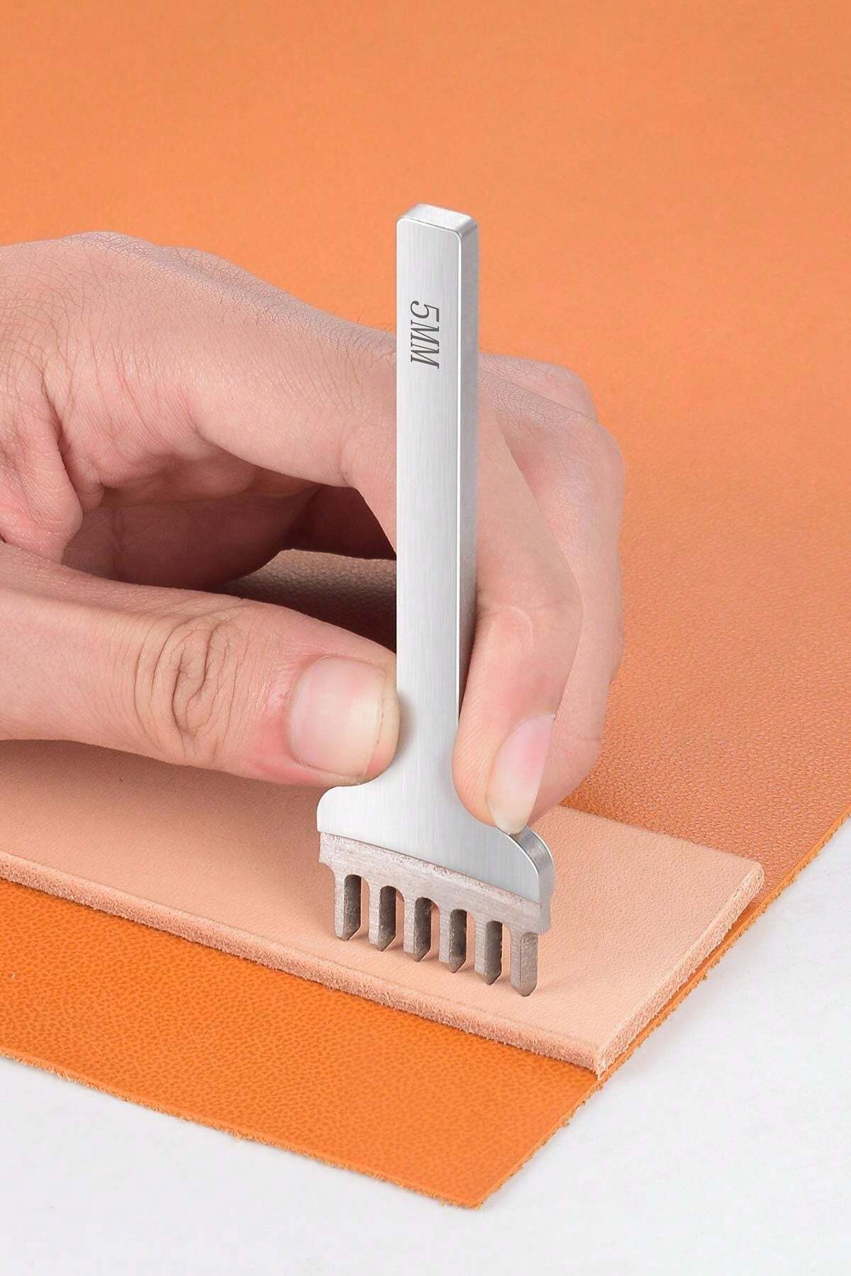 Leather Punch & Slot Set Slotting Tool, Scratch Awl, Beveling Edger