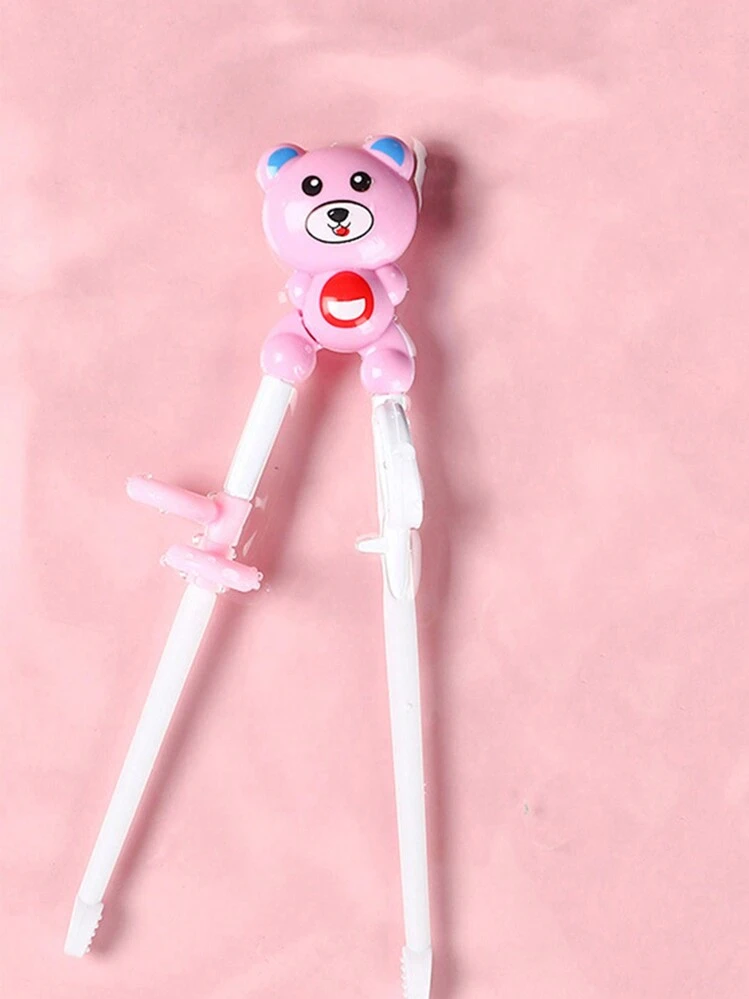 1 יחידה מקלות אכילה לילדים, עזר לחתול מצויר תרגול כלים ניידים לפעוטות - כחול - ראה 15