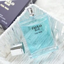 Paulo Blue 100 Ml Perfume, Stands Out For Its Elegance And A Fresh And Modern Aroma For Men. Its Fragrance Is Long-Lasting, Perfect For Those Looking For A Touch Of Sophistication And Freshness. - 藍色 - 查看 6