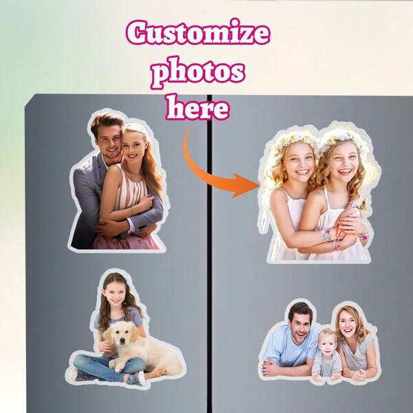 1 peça de adesivo fotográfico personalizado para geladeira, impressão personalizada de qualquer design para decoração da sua casa, adesivo fotográfico para geladeira, adequado para escritórios e cozinhas, ímãs para armários de armazenamento, ímãs para geladeira, é o presente ideal para famílias, amigos, casamentos, celebrações de Natal e Dia dos Namorados.
