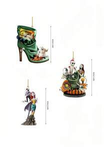 Christmas Decoration 5pcs Acrylic Flat Cute Dog Christmas Tree Ornaments & Pendants, Car Interior Decorations - Multicolor - View 11