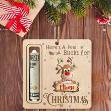 1 mặt dây chuyền bằng gỗ hình tuần lộc cá nhân hóa, giá đỡ đồng xu bằng gỗ cổ điển trang trí cây thông, hoàn hảo làm quà tặng ngày lễ, mặt dây chuyền trang trí cây thông Noel, đồ trang trí Giáng sinh, quà tặng Giáng sinh, Giáng sinh - Nhiều màu - Xem 5