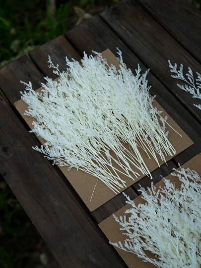 50/100/300pcs Short Pure White Mini Baby's Breath Gypsophila Ivory Spray Flower Bouquet, Vase Filler For Wedding, Home, Office, Party, Garden, Card Making, DIY Decor Gifts Birthday Graduation