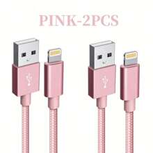 2PCS 66w Fast Charging Data Cable USB To Lightning 1m Wear-Resistant Fast Charging Stable Transmission Data Cable Charging Cable Compatible With IPhone 8-14 Series Smartphones