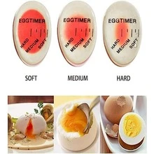 Egg Timer For Boiling Eggs, Soft Boiled Half Boiled Egg Timer Color Changing When Done, Egg Timer Clock Kitchen Boiled - Red - View 2