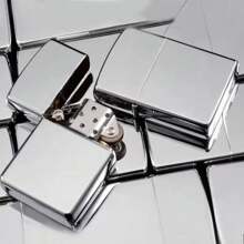 Rechargeable Pocket Gasoline Lighter, Compact And Portable Luxury Classic Model - Silver - View 3