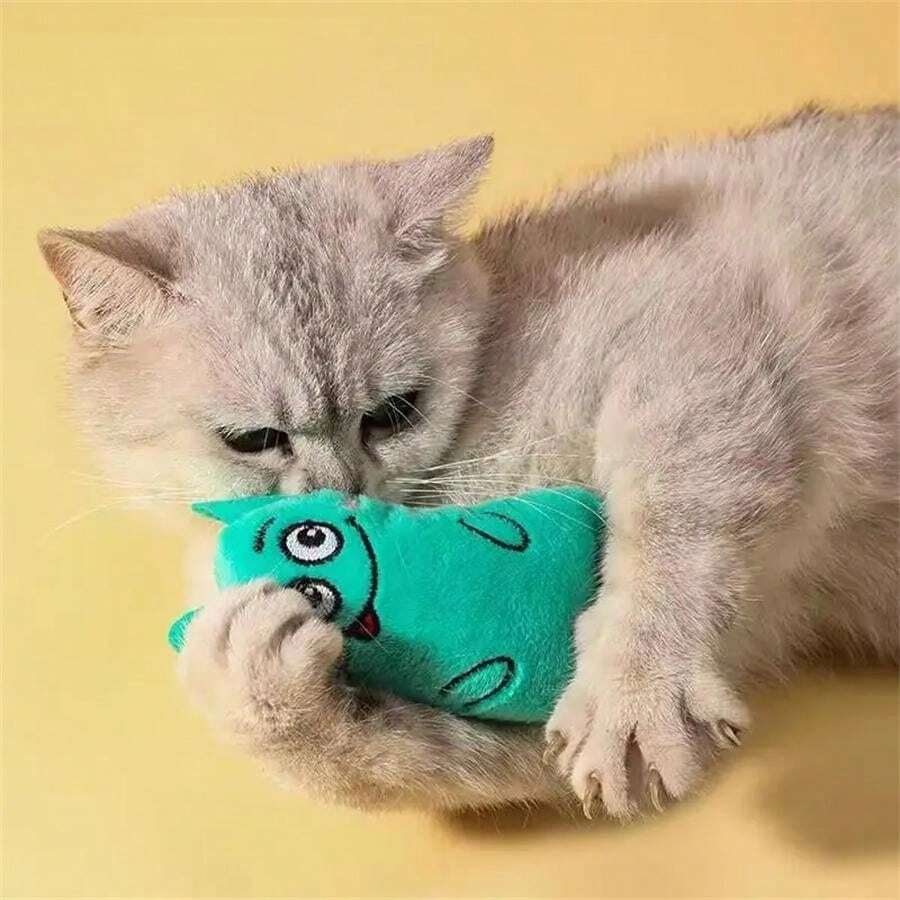 Interactive Plush Cat Toy For Chew And Bite Play Soft And Durable Pet