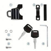 1pc Metal Motorcycle Helmet Lock, Universal Anti-Theft Fixed Lock Multi-Functional Electric Motorcycle Accessories, Motorcycle Bike Scooter Helmet Lock, Lightweight Helmet Hook, Riding Accessories, Lightweight Aluminum Alloy Motorcycle Helmet Lock - For Bicycles And Scooters, Helmet Holder Accessories
