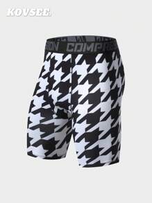 KOVSEE 5pcs/Set Boyfriend Style Men's Multicolor Compression Shorts, Tight Fitting Sports Workout Leggings, Basketball Running Fitness Breathable Elastic Bottoms, Gift