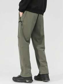 Waterproof High Elastic Comfortable Casual Style For Spring And Autumn Outdoor Hiking Outfit Leisure Straight Leg Outdoor Hiking And Mountaineering Sports Casual Pants - Army Green - View 7