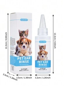 GJYC PET Ohrenreiniger für Hunde und Katzen - Ohrspülung zum Reinigen und Desodorieren - 60 ml (mit frischem Duft) - Weiss - Übersicht 7
