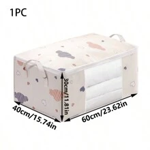 3pcs Large Capacity Fabric Storage Boxes With Reinforced Handles, Suitable For Blankets & Bedding, Foldable With Sturdy Zippers, Transparent Windows, Great For, Halloween, Thanksgiving, Easter Gifts Love Valentine - Cloud Storage Box - View 14