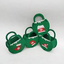 1 túi nỉ Giáng sinh Túi nỉ Giáng sinh Quà tặng hoạt hình Túi kẹo cầm tay Quà tặng đêm Giáng sinh Túi táo, Giáng sinh - Nhiều màu - Xem 3