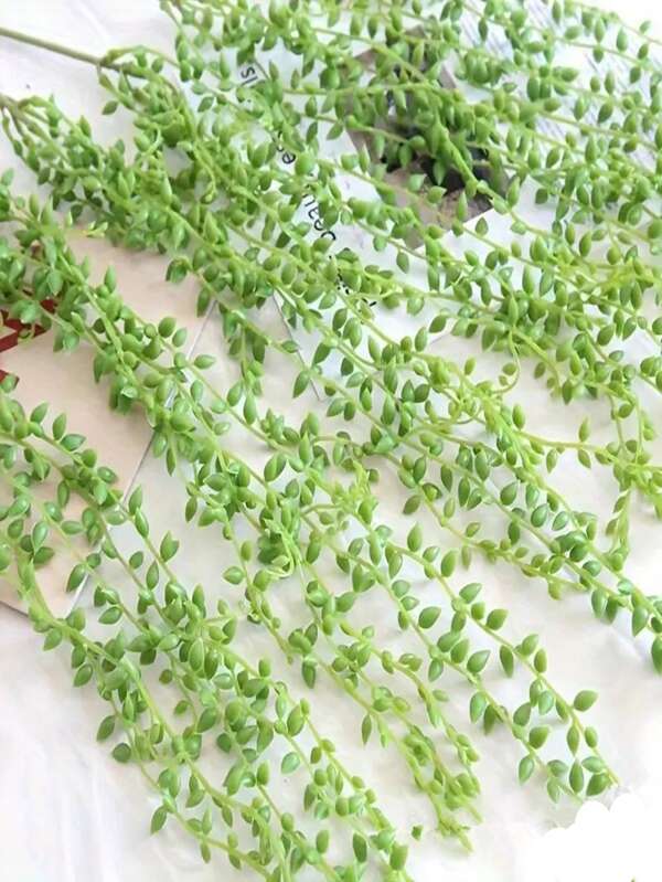 5-Prong Artificial Green Succulent Plant For Indoor Decoration, Hanging Basket Or Wall Decor, Valentine Day, Gift Gifts Birthday Graduation