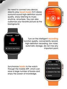 Smart Watch U11 Smartwatch Lsland Compass Series 9 Sports Watch Bluetooth Call Fitness Health Monitoring - 粉紅色的 - 查看 7