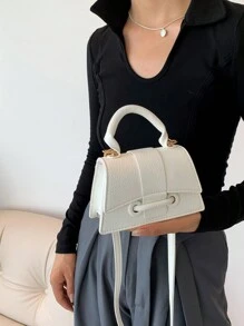 High-Quality Pouch, Mini Square Bag, New Solid Color Versatile Handbag, Women Bags, White Bag - White - View 6
