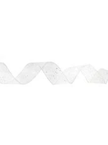 1 Stück 2m glitzerndes Weihnachtsband aus Gittergewebe für Kranz, Baumspitze, Schleife, Heimdekoration, Geschenkverpackung, Weihnachten