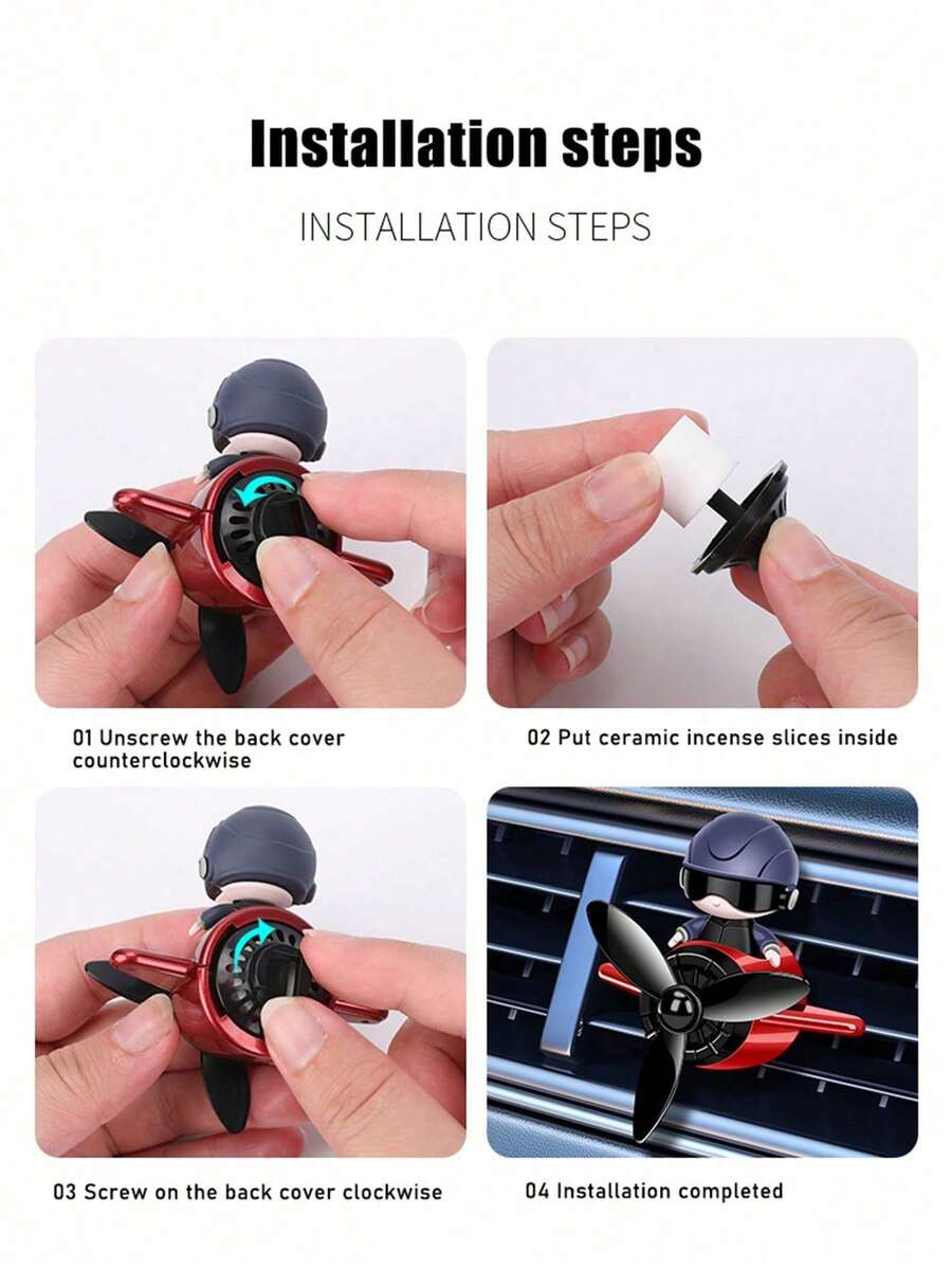 1pc Fighter Plane Car Diffuser, Car Air Freshener, Car Decor