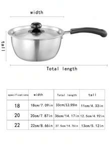 3 Stück Edelstahl Mehrzweck-Kochtöpfe-Set mit Einzelgriff, sortierte Größen für Meeresfrüchte-Kochen