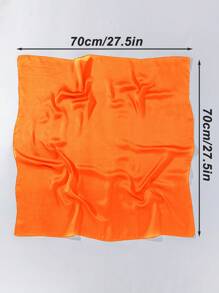 1pc Solid Color Women's Square Scarf Fashionable Plain Silk Scarf, Multi-Functional As Headband, Waistband, Bag Strap Etc. Bandana,Hair Band,Head Band Ideal For Dressing Up Your Look