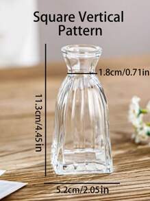 1pc Glass Bud Vase - Mini Retro Vase, Used For Wedding Decoration, Family Dining Table Flower Decoration, Spring/Summer Decoration Gifts Birthday Graduation