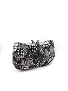 Luxurious Black/Silver Crystal Clutches Bags Butterfly Design Evening Purses For Wedding Bride,All Handmade Rhinestone Handbags,All Handmade Rhinestone Women Party Clutches,Rhinestone Handbags With Chain For Party&Prom Events Dinner Bag,Best Gift For Women