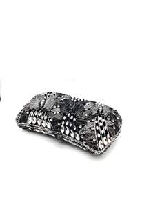 Luxurious Black/Silver Crystal Clutches Bags Butterfly Design Evening Purses For Wedding Bride,All Handmade Rhinestone Handbags,All Handmade Rhinestone Women Party Clutches,Rhinestone Handbags With Chain For Party&Prom Events Dinner Bag,Best Gift For Women