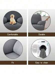 Stretch Recliner Slipcover, Couch Cover, Sofa Cover, Furniture Chair Slipcovers - 灰色的 - 查看 4