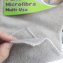 Kit With 10 Microfiber Towel Cloths Multipurpose Cloth Sewn Edges 30x30cm Kitchen Cloth - 灰色 - 查看 3