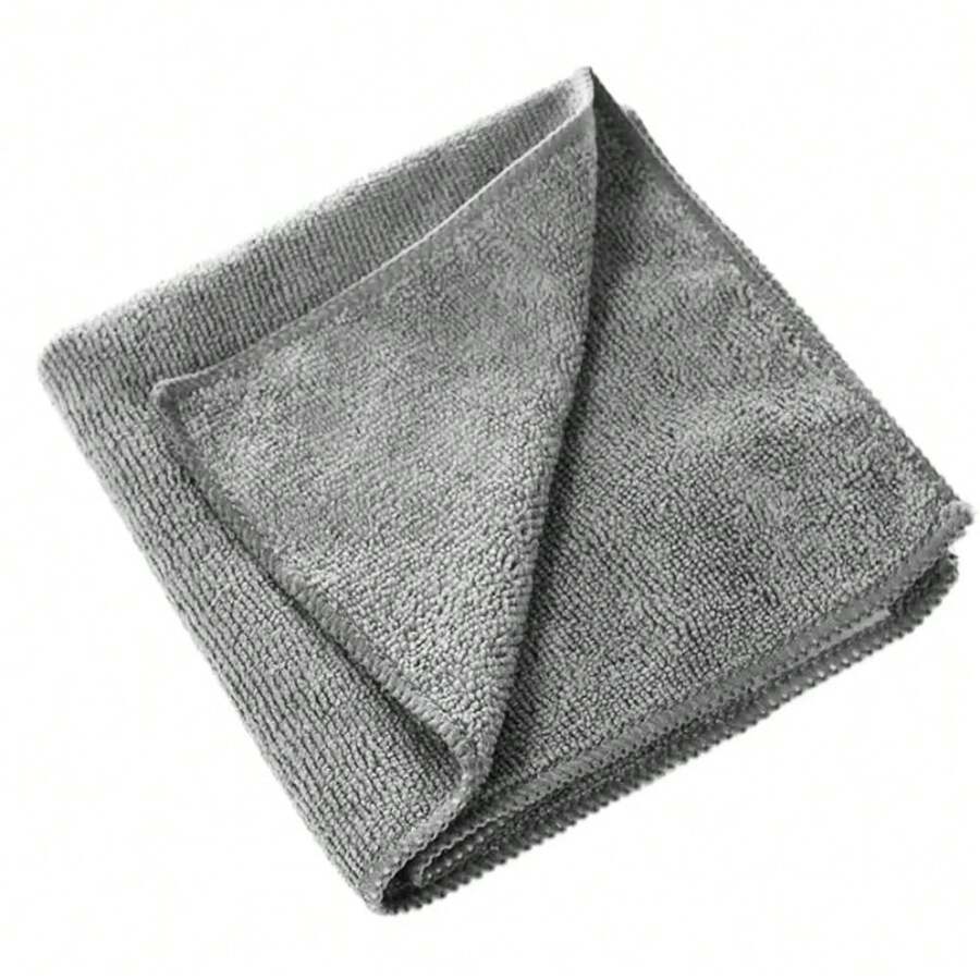 Kit With 10 Microfiber Towel Cloths Multipurpose Cloth Sewn Edges 30x30cm Kitchen Cloth - 灰色 - 查看 1