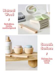 Wooden Pretend Makeup & Mask Set For Girls - Foster Creativity, Confidence, & Safe Play - Ideal Gift For Creative Minds