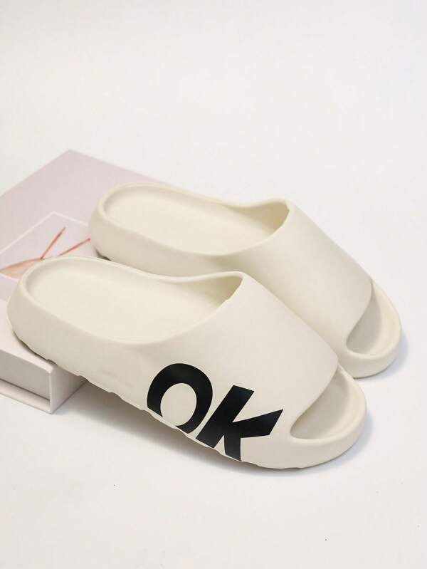 Herren Große Größen Lässig minimalistische Muster Dicker Sohle Slide Sandalen