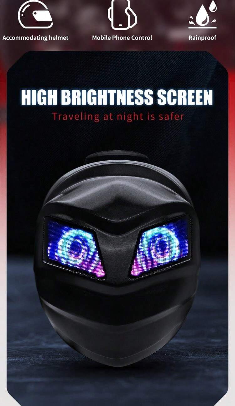 LED Waterproof Motorcycle Riding Knight Backpack With Diy Fully Programmable Full Color Screen