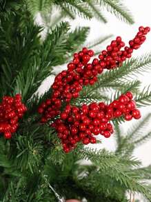15 Stück künstliche rote Beeren Zweige mit Weißdorn, rote Beeren Zweige künstliche Schaumstoff Stechpalme Beeren Blumen Früchte Weihnachtsbaum Dekorationen Feiertags-DIY Basteleien Weihnachtsschmuck Hochzeit Heim Dekoration Feiertags Dekoration Seidenblumen Arrangements, Bouquet Stempel Pflanze DIY Kranz Weihnachtsparty Heim Dekoration - Verschiedenfarbig - Übersicht 4