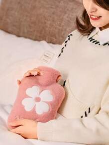 1pc Flannel Hot Water Bottle Hand Warmer Winter Cute Kawaii Water Bottle For Girls Portable Waist Hand Bed Warm Bottles 500/1000ml,Women Valentine Gift Birthday Boyfriend Girlfriend