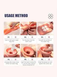 1pc Flannel Hot Water Bottle Hand Warmer Winter Cute Kawaii Water Bottle For Girls Portable Waist Hand Bed Warm Bottles 500/1000ml,Women Valentine Gift Birthday Boyfriend Girlfriend