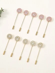 10 sztuk Moda Kobiety Dwuwarstwowy Kryształ Alfabet Szalik Pin Do Codziennego Noszenia Akcesoria Kobiety Broszka