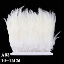 1M/39 Zoll Weißer Federn Besatz Schleife Handwerk DIY Kleidung Party Federschmuck Weihnachten Künstliche Federn Schmuckherstellung Hochzeit Handarbeit Dekoration