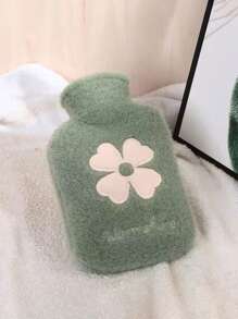 1pc Flannel Hot Water Bottle Hand Warmer Winter Cute Kawaii Water Bottle For Girls Portable Waist Hand Bed Warm Bottles 500/1000ml,Women Valentine Gift Birthday Boyfriend Girlfriend