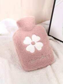 1pc Flannel Hot Water Bottle Hand Warmer Winter Cute Kawaii Water Bottle For Girls Portable Waist Hand Bed Warm Bottles 500/1000ml,Women Valentine Gift Birthday Boyfriend Girlfriend