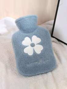 1pc Flannel Hot Water Bottle Hand Warmer Winter Cute Kawaii Water Bottle For Girls Portable Waist Hand Bed Warm Bottles 500/1000ml,Women Valentine Gift Birthday Boyfriend Girlfriend