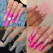 XXL Gel X Nail Tips Square 240pcs Extra Long Clear Tapered Square Fake Nails Full Cover False Nail Tips For Acrylic Nail Extension - Half Matte Sqaure Nail Tips - View 6