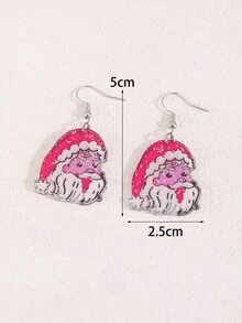 Hoa tai hình ông già Noel bằng acrylic thời trang dễ thương, phụ kiện quà tặng Giáng sinh hoàn hảo cho phụ nữ - Ông già Noel - Xem 6