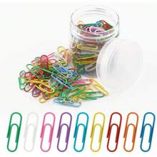 100 pièces-200 pièces/paquet de trombones colorés en papier enduit de vinyle, 1,1 pouces/28 mm. Pinces à dossier en métal pour la maison, l'école, la gestion de documents de bureau, la rentrée scolaire, les fournitures scolaires