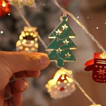 1 pièce Guirlande lumineuse de Noël mignonne à LED - Père Noël, bonhomme de neige et plus - Décoration intérieure de fête, ambiance de chambre [Piles non incluses], Décoration de chambre Décoration de Noël Lumière de Noël Décoration de chambre Décoration de maison Décoration de fête Décoration de fête Cadeau de Noël Décoration d'arbre de Noël Ornements