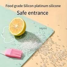 1pc Thickened Silicone Kneading Mat, Kitchen Dough Rolling Mat For Dumpling, Bun, Bread Baking And Pastry Making