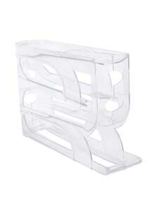 1 件冰箱鸡蛋架、自动滚动鸡蛋架支架、节省空间的自动滚动鸡蛋分配器、大容量鸡蛋整理器，可存放 30 个鸡蛋、盒式自动滚动鸡蛋架、可堆叠鸡蛋收纳盒、滑动设计、独立塑料鸡蛋托盘、厨房储物盒、保鲜容器、侧门鸡蛋分配器配件，适用于冰箱、厨房、橱柜或桌面